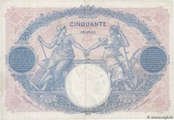 50 Francs BLEU ET ROSE FRANKREICH  1922 F.14.35 fVZ