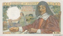 100 Francs DESCARTES FRANCE  1944 F.27.06 UNC-