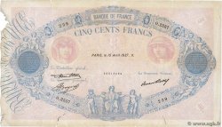 500 Francs BLEU ET ROSE FRANCE  1937 F.30.38 B+
