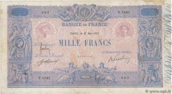 1000 Francs BLEU ET ROSE FRANCE  1917 F.36.31 TB