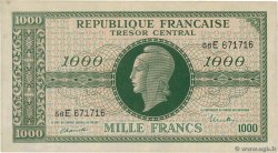 1000 Francs MARIANNE THOMAS DE LA RUE FRANKREICH  1945 VF.13.02 fST