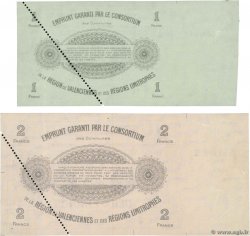 1 et 2 Francs Non émis FRANCE regionalism and various Valenciennes 1916 JP.59.2576 AU
