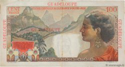 100 Francs La Bourdonnais GUADELOUPE  1946 P.35 MBC
