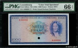 1000 Francs Spécimen LUSSEMBURGO  1982 P.52Bcts FDC
