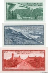 10, 20 et 100 Francs Lot LUSSEMBURGO  1967 P.53a, P.54a et P.56a q.FDC