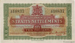 10 Cents MALAYSIA - STRAITS SETTLEMENTS  1919 P.08b AU-