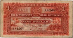 1 Dollar MALAISIE - ÉTABLISSEMENTS DES DÉTROITS  1925 P.09a TB