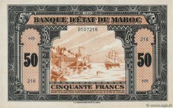 50 Francs MOROCCO  1943 P.26a XF