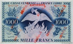 1000 Francs Phénix Annulé MARTINIQUE  1944 P.22b fST+