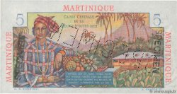 5 Francs Bougainville Spécimen MARTINIQUE  1947 P.27s q.FDC
