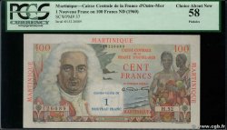 1 NF sur 100 Francs La Bourdonnais MARTINIQUE  1960 P.37 AU