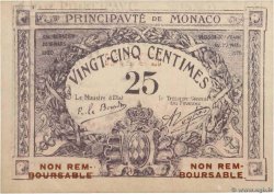 25 Centimes violet Essai MONACO  1920 P.02r AU