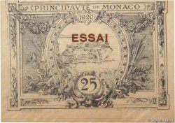 25 Centimes violet Essai MONACO  1920 P.02r fST