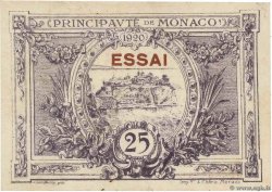 25 Centimes violet Essai MONACO  1920 P.02r q.FDC