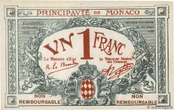 1 Franc Essai MONACO  1920 P.05r NEUF