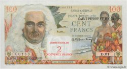 2 NF sur 100 Francs La Bourdonnais SAN PEDRO Y MIGUELóN  1960 P.32 SC
