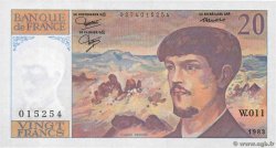 20 Francs DEBUSSY FRANKREICH  1983 F.66.04W11 fVZ