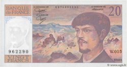 20 Francs DEBUSSY FRANCIA  1985 F.66.06W15 AU