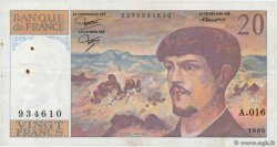 20 Francs DEBUSSY FRANCIA  1986 F.66.07A16 BB