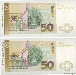 50 Deutsche Mark Consécutifs GERMAN FEDERAL REPUBLIC  1991 P.40b UNC-