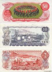 2, 10 et 50 Dollars Lot CANADá
  1975 P.086a, P.088c et P.090b FDC