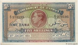 5 Shillings CHYPRE  1950 P.22