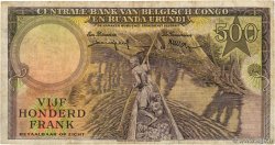500 Francs CONGO BELGA  1957 P.34 q.MB