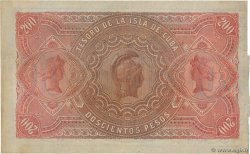 200 Pesos CUBA  1891 P.044r VF