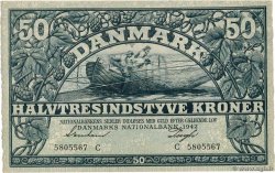 50 Kroner DINAMARCA  1942 P.032d AU