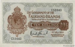 10 Shillings ISLAS MALVINAS  1938 P.04 SC+