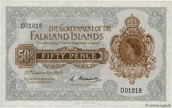 50 Pence Numéro spécial FALKLANDINSELN  1969 P.10a ST