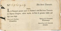 10 Livres Tournois typographié FRANCIA  1720 Dor.22 MBC