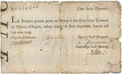 100 Livres Tournois typographié FRANKREICH  1720 Dor.26 SGE