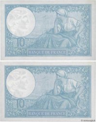10 Francs MINERVE modifié Consécutifs FRANCIA  1940 F.07.16 q.FDC