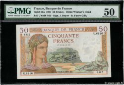 50 Francs CÉRÈS modifié FRANCE  1937 F.18.02 XF+