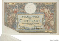 100 Francs LUC OLIVIER MERSON grands cartouches Fauté FRANCE  1925 F.24.03 SUP