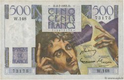 500 Francs CHATEAUBRIAND FRANCE  1953 F.34.13a XF