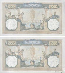 1000 Francs CÉRÈS ET MERCURE Consécutifs FRANCIA  1937 F.37.10 q.AU
