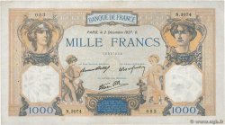 1000 Francs CÉRÈS ET MERCURE type modifié FRANCIA  1937 F.38.05 BC