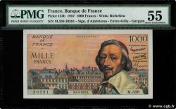 1000 Francs RICHELIEU FRANKREICH  1957 F.42.26 fST