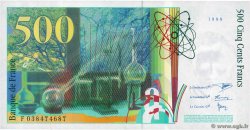 500 Francs PIERRE ET MARIE CURIE FRANCE  1998 F.76.04 NEUF