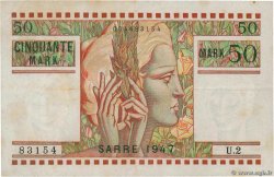 50 Mark SARRE FRANCIA  1947 VF.48.01 BC+