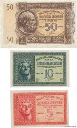 5, 10 et 50 Drachmes Lot GRÈCE  1941 P.M12, P.M13 et P.M14 pr.NEUF