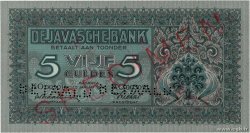 5 Gulden Spécimen NIEDERLÄNDISCH-INDIEN  1942 P.086s ST