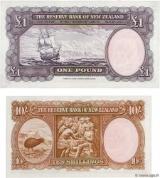 10 Shillings et 1 Pound Lot NOUVELLE-ZÉLANDE  1960 P.158d et 159d pr.NEUF
