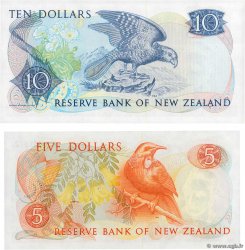 5 et 10 Dollars Lot NEW ZEALAND  1985 P.171b et P.172b UNC-