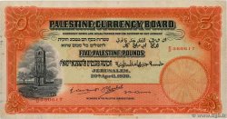 5 Pounds PALESTINA  1939 P.08c BC+