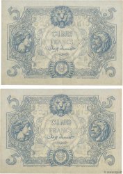 5 Francs Consécutifs ALGÉRIE  1916 P.071a SUP