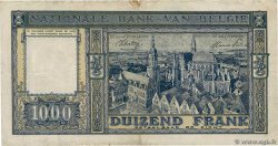 1000 Francs BELGIUM  1945 P.128b F+