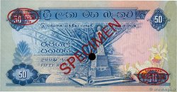 50 Rupees Spécimen CEILáN  1970 P.077as SC
